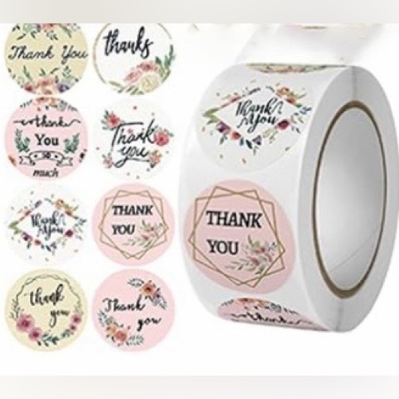 Thank You Stickers Roll 500 COUNT ROLL - RANDOM ROLL - Picture 7 of 11